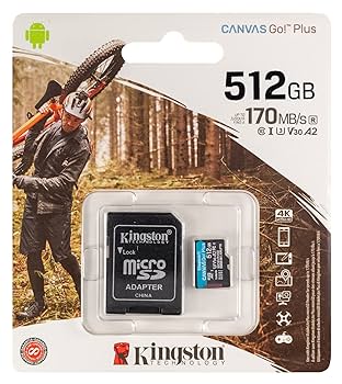Amazon | Kingston MicroSD 512GB Canvas GO! Plus メモリー